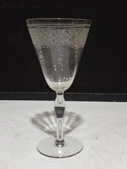 1- Fostoria #266 Etched Washington #660 Stem Clear 7 3/8” Water Glass