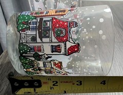 Luminarc D’Arques Dublin 1992 Christmas Village Old Fashion Tumblers Set Of 2