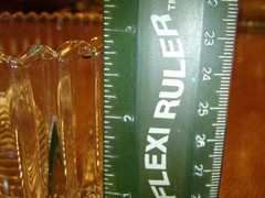 Clear Glass Candy Dish Accordion Edge Heavy 8″ diameter