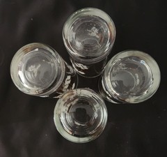 Vintage Barlett-Collins «Decoration 806» White & Gold Grapevine Highball Glasses