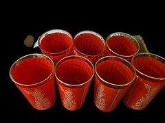 7 Culver Siam Goddess Set Glasses 5.5″ Tumblers Please Read