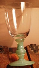 Vintage Set 3 ISABELLE GREEN Water Goblets Glasses VILLEROY & BOCH Jade 6 7/8″