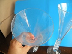 Crystal Toasting Flutes CRISTAL D’ ARQUES FOREVER HEARTS STEM FLUTES 10.5″ O5