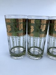Cera Golden Grape Glass Highball Tumbler Set Of 8