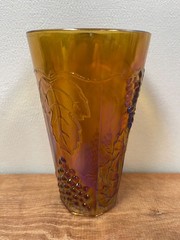 Set of 3 Vintage Indiana Glass Harvest Grape Marigold Carnival Glasses