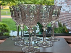 Saint/St. Louis Crystal Tommy 6 3/4″ Burgundy Wine Glass – Signed