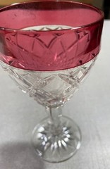 CHRISTOPHER STUART Crystal REGENCY Ruby Red Goblet 6 1/2″