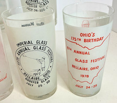Imperial Glass Annual Glass Festival Bellaire, Ohio Souvenir Tumbler 1973-1978