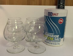 Brandy Snifters Cognac Scotch Bourbon Clear Glass Set of 4 Footed VTG Unbranded