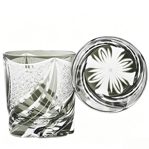 Crystal Whiskey Glasses Hand Carved Glassware Vodka Wine Tumbler Grey 250ml