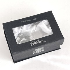 Oleg Cassini Clear Crystal Bottle Stopper With Box 3 Inch