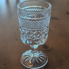 Vintage Glasses Anchor Hocking Wexford Glass Diamond Cut Pattern Set Of 4
