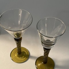 Twisted Stem Cordial Glasses Various Colors Sizes Set Of 8