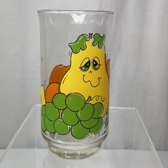 Nancy Lynn Smiling Fruit Face Glass Replacement 1970’s Tumbler 6 in Tall Vintage