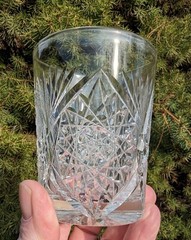 American Brilliant Period Cut Crystal Double Whiskey Glass