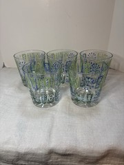 5 Taylor Smith Taylor Cathay Atomic Starburst MCM 3.25” Juice Glass tumbler HTF