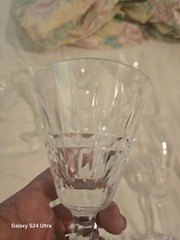 Set of 6 Waterford Glenmore 6 7/8″ Clear Cut Crystal Claret Wine Glasses – VGC