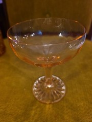 Vintage 5.5” Pink Depression Glass Champagne Sherbert 5″
