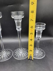 (4) 2 Pair Rogaska Crystal Candlestick Taper Candle Holder 8″ & 6″ Tall Rare