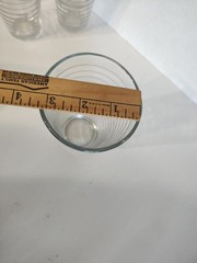 Set of 7 Libbey Hoops Clear Glass Tumblers 5″ and 1 5 3/4″ Ribbed Juice Glasses