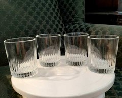Set of 4 Beautiful Clear Glasses / Tumblers – Numbered – 39,18, 59, 25