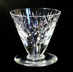 WEBB CORBETT GEORGIAN OYSTER or FRUIT GLASS, Cut Lead Crystal, 2 5/8″, ENGLAND