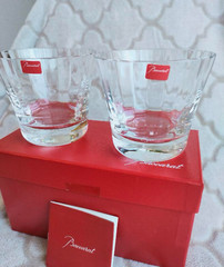 Baccarat Mille Nuits Rock Tumbler Glass Pair 9.5cm x 8.5cm Glasses with box