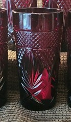 Set of 5 Cristal D’Arques Durand Luminarc Ruby Red 14oz 6.25″ Glass Tumblers
