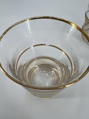 MCM GOLD TRIM GLASSES Set Of 4