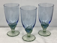BORMIOLI ROCCE (ITALY) — BAHIA — ICED TEA GOBLETS (3)