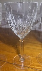 Set of 4 Waterford Marquis Sparkle Wine Glasses Water Goblets 8 1/4″ Tall