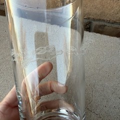 Vintage Libbey Etched Tall Tumbler Glasses Jumping Bunnies Rabbits Easter Decor
