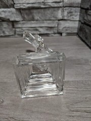 Lenox 8″ Lead Crystal Glass Table Cross w/Ruby Red Stone Christian Decor Statue