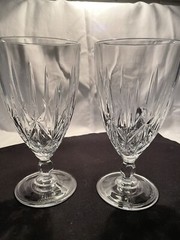 Waterford Marquis Crystal Glass Goblet Blown Cut Crystal Sparkle SET OF 2