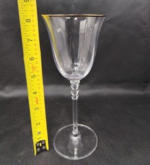 SET OF 12 MIKASA SONATA GOLD RIM WATER GOBLETS
