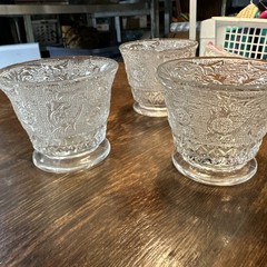 Duncan & Miller Crystal Sandwich Oyster 2 1/2″ 5 oz. Footed Fruit Cup/3