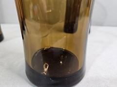 Vintage Smokey Brown Beverage Glasses Set of 4 ( 6.25″ Tall)