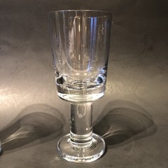 Krosno Svend Jensen Danish JEC1 Wine Glass 7.5″ Heavy Thick Stem Crystal Goblet