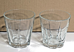 Pair of Small Vintage Faceted Glasses – Elegant and Timeless Design