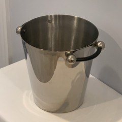 Marquis Waterford Stainless Steel Champagne Wine Ice Bucket Leather Handles
