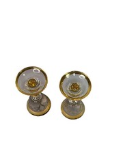 Vintage MEDICI FOOTED WINE GOBLET GLASS Pair Of Two