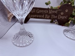 3 Mikasa PARK LANE Crystal Wine Glasses 6-7/8 1 Goblet Glass