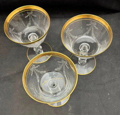 Tiffin-Franciscan Bouquet Tall Sherbets (set of 3)