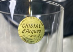 Vintage Cristal D’Arques Lead Crystal Set Of 2 Glasses Made In France