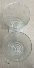 2 Rare Vintage Floral Etched Stemware Glass Water Goblets Dessert MINT daisy