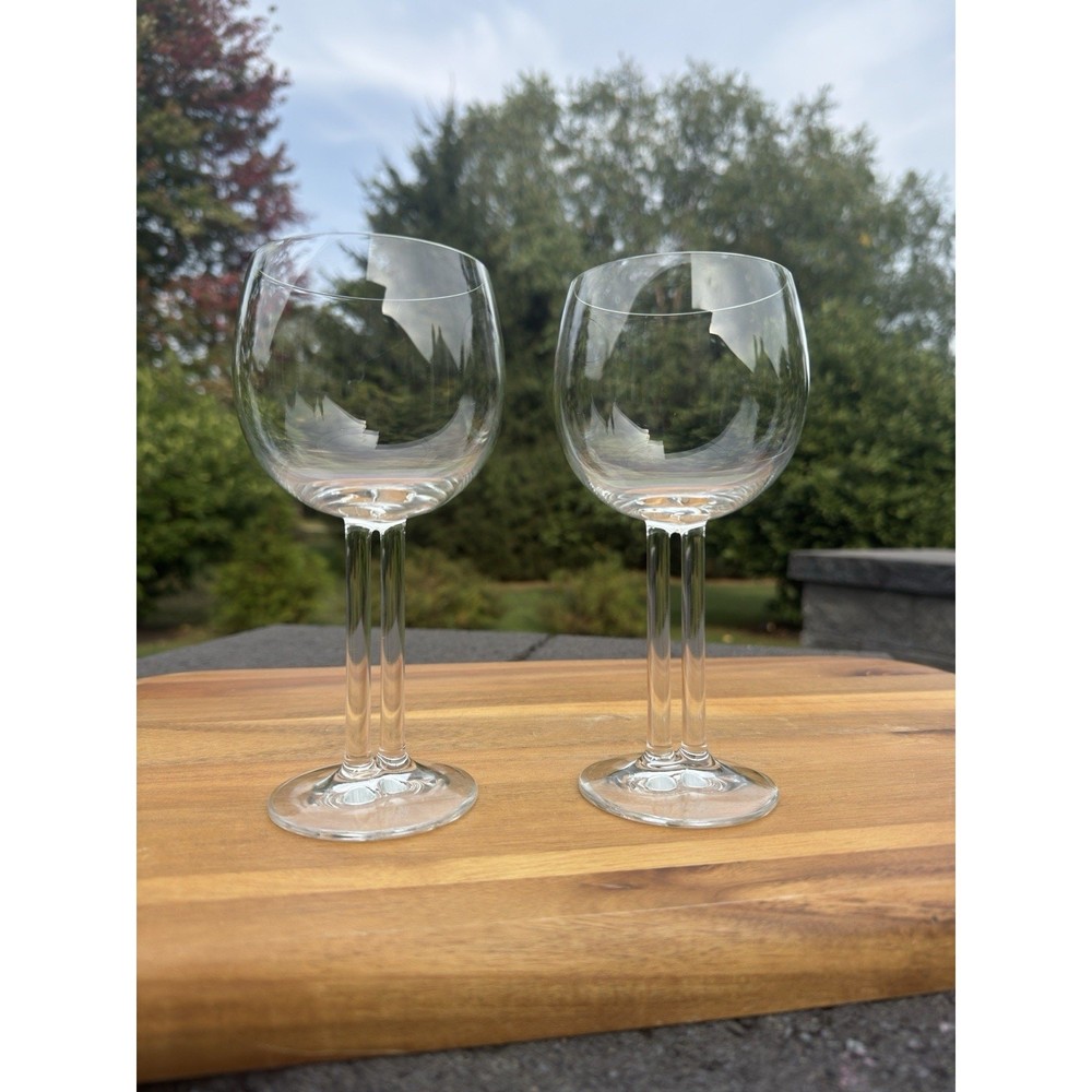 ROSENTHAL Cupola Red Wine Crystal Glass Studio Line Double Stem 7 1/8”~set Of 2