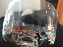 Corcoran Crystal Clear Cut Downing Thumbprint 4 1/8th» Sherbet or Champagne VGUC