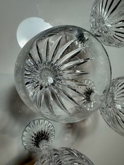 Set of 4 Baccarat Crystal MASSENA 6 3/8″ White Wine Glasses Stunning