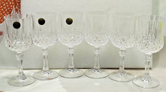 Vintage crystal cups, Arc France long champ, Cristal D’arques-Duran. 6 cups