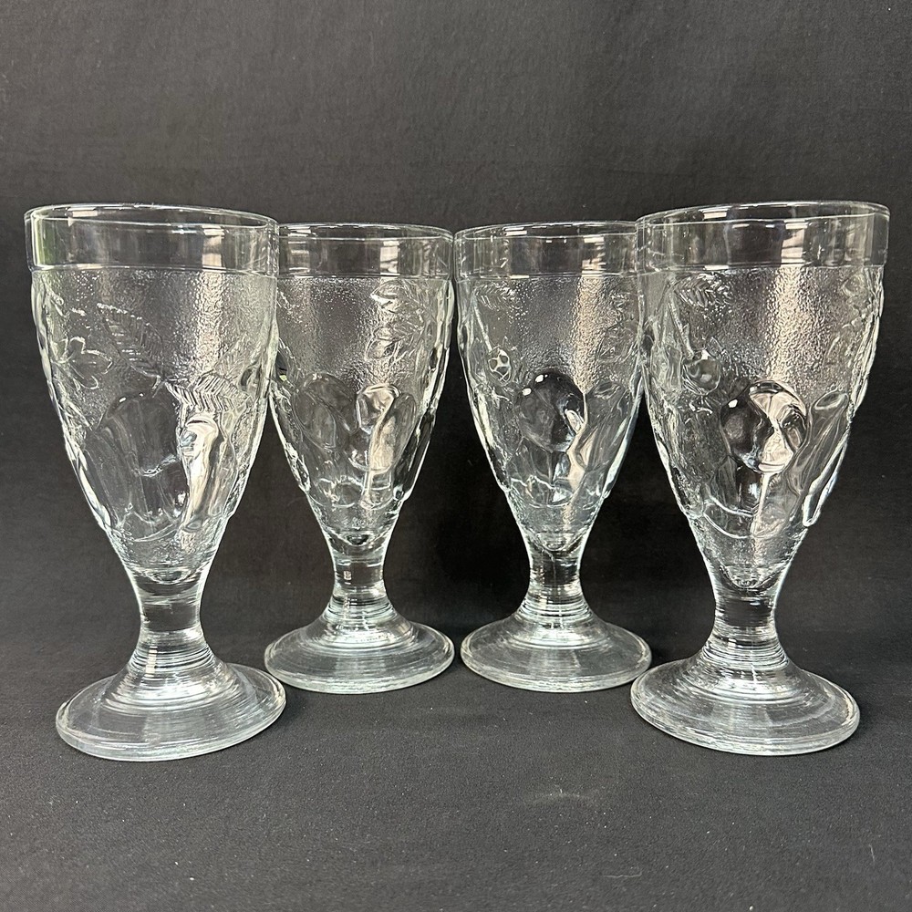 Pottery Barn ‘Orchard’ 7” Water Goblets, Set of 4